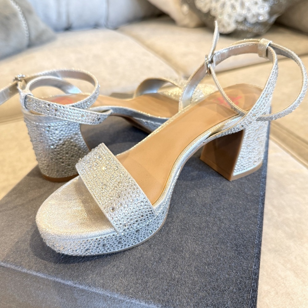 GB Girls Rhinestone Platform Dress Sandals/Heels